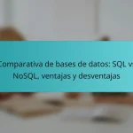 Comparativa de bases de datos: SQL vs NoSQL, ventajas y desventajas