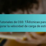 Tutoriales de CSS: Técnicas para mejorar la velocidad de carga de estilos